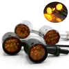 Czarne srebrne motocykl retro sygnały Wskaźniki żarówki Blinkers Lights for Harley Honda Yamaha Suzuki Kawasaki Cruiser Choppers