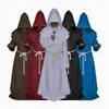 5 ألوان القس Cosplay زي عصر النهضة في العصور الوسطى هالوين معدات الراهب رداء الذكور Monk Cape Cloak