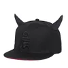 2017 Fashion Novelty Bones Gorras Snapbacks Hats Little Devil Horns Ears Hip Hop Baseball Hats Kvinnliga män Kvinnor Cap Funny6317279