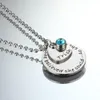 Silver Round Birthstone Wisiorek Inspirujący Biżuteria Naszyjnik Dla Kobiet Girls Gift - wierzyła, że ​​mogłaby to tak