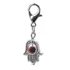 100st Hamsa Hand Evil Eye Kabbalah Luck Charms Lobster Clasp Dangle Charms för smycken Göra fynd Nya