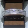 choucong Luxury bracelet Pincess cut Diamond S925 Silver Filled Party Wedding bangle for women Fashion accessaries