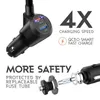 Snabbladdning 3.0 bil Bluetooth FM -sändare 2.4A Dual USB Port Wireless Car Kit Adapter