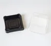 1000sets / mycket, plastkaka låda singel enskilda tårta lådor gyllene eller svart botten plast mooncake pvc lådor mat presentförpackning sn1099