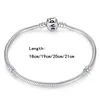 Factory Partihandel 925 Sterling Silver Armband Snake Chain Fit Charm European Bead Bangle Armband för män Kvinnor Smycken Gåva i bulk