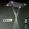 Oświetlenie duży deszcz prysznic LED prysznicowy kran luksusowy zestaw łazienkowy wodospad Kolny deszcz super zdalne sterowanie