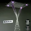 Lighting Large Rain Shower LED Shower Head Faucet Luxury Bathroom Set Ceiling Waterfall Colorful Rainfall Super Remote Control