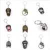 14 Style Ny ankomst avp Alien Keychain Mask 3D Simulation Metal Key Chain Pendant Key Ring för fans