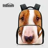Çocuklar için hayvan okul çantaları 17 inç tuval bookbag gençler için köpek sırt çantası okul torbaları mochilas kadın sırt çantası erkek açık sırt çantası