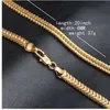 HIP Hop 20 Zoll 6MM Schlangenknochenkette Gold gefüllt Edelstahl Double Curb Cuban Link Chain Halsketten für Männer Schmuck