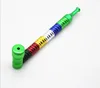 A new type of innovative thread pipe, a multi color removable straight rod, metal pipe smoking set.