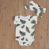 2018 Été Coton Bébé Barboteuses Bébé Garçon Vêtements À Manches Courtes Feuilles Imprimer Nouveau-Né Vêtements Bébé Filles Vêtements Infant Toddler Garçons Vêtements