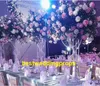 Beyaz Silindir Çiçek Masa Düğün Dekorasyon Için Ekran Standı Standı