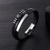 2018 New Genuine Leather Bracelet For Men Jewelry 316L Stainless Steel Magnetic Buckle Fashion Bracelet Bangles Antique Gift6334250