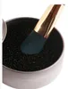 4pcs / mycket färg av makeup borste renare svamp remover aluminium make up borstar rengöring matlåda rent kit