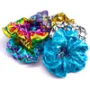 18pcs Sequins Bling Metallic Large Scrunchies Women Dance Bun Hair Hair Ties Ropes for Women Accessories PT098