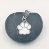 Necklace pendant 100PCS /lot Drip Enamel Dog Cat Paw Prints Charms Pendant Necklace&Bracelets Jewelry Accessories Fashion Gift Making A70