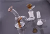 14mm Kobiece Połączenia Lying Down Glass Bong Yellow Heady Glass Water Pipes Szklany Popiołu Catcher DAB Platforma olejowa z miską 14mm