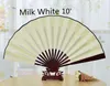 Traditionele ambachtelijke chinese witte hand fans grote bamboe zijde vouwventilator DIY draagbare rood zwart gouden fan volwassene fijne kunst schilderij 1pcs