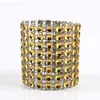 Plastic Napkin Rings El Wedding Chair Sash Diamond Mesh Wrap Napkin Rings For Party Decoration Goldsilver6918285