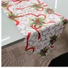 36*180cm Christmas Tablecloth Decorative Xmas Santa Claus Tapestry Poinsettia Table Runner Dropshipping Sep28