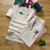 P Plus M-6xl Summer Nowe mężczyźni bawełniany lniany koszulki z krótkim rękawem w chińskim stylu odzieży swobodny luźny odzież w dekolcie