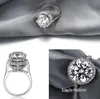 Choucong 2016 moda mujer corona anillo diamante 925 plata esterlina compromiso boda banda anillo para mujer