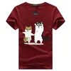 Camiseta informal de verano para hombre, camisetas con estampado de animales de dibujos animados para hombre, ropa superior de manga corta con cuello redondo