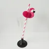 Flamingo Straw 3D Straw Bendy Flexible paper Drinking Straws Kids Birthday/Wedding/Pool Party Decoration Supplies c582