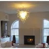 Mini Size Murano Glass Clear Heart Shape Lamp 110V-240V Customized Color Pendant Light Fixtures for Living Room Kitchen Decor