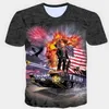 Trump 3D Funny Tshirts Nowe mode Mężczyźni Kobiety 3D Drukuj Charakter Tshirts T Shirt Feminine Sexy Tshirt TEE TOPS Ubrania YA200287E9181401