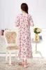 Camisón largo suelto informal para mujer, camisón de algodón con estampado floral, vestido de dormir de verano para mujer