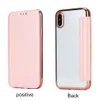 Étui à rabat en cuir PU galvanisé Transparent TPU couverture arrière fente pour carte portefeuille doux clair pour iPhone XR XS 7 8 Samsung S8 S9