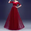 Robes de soirée accrocheuses paliers en tulle demi-manches robe de bal étincelante à lacets à lacets avec des robes de bal à fermeture éclair rouge foncé, bleu royal pas cher