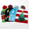 4 Stili LED Cappello di Natale lavorato a maglia leggero Unisex Adulti Bambini Capodanno Natale Lampeggiante luminoso Lavorato a maglia Cappello all'uncinetto Favore di partito SN1667