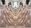 Luxury Ball Gown Wedding Dresses Saudi Arabic Off The Shoulder Lace Long Sleeves Bridal Gowns Lace Up Tulle Court Train Wedding Vestidos