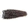 10quot26quot Micro Ring Loop Extensions de cheveux 100S crépus bouclés Micro Loop Extensions de cheveux humains 100g crépus bouclés Micro Link Ha9904704