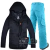 GSOU SNOW Men Ski Jacket Pant Snowboard Clothing Trouser Windproof Waterproof Super Warm Winter Suit Male Hiking Riding Suit Set2890899