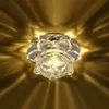 Lights Modern Sunflower Crystal 3W Corridor Downlights Living Room Lobby Taklampor Glass Lotus Blomma Hall Skåp Taklampa