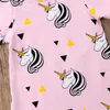 2018 Abito Unicorno per Bambini Ragazze Cotone Manica Corta Estate Vestito Estivo Rosa Vestito da Festa con Fascia Carino Bambino Abbigliamento per Bambini 2-5T