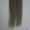 Extensiones de cabello Cabello gris 100 g 2,5 g / pc Cinta en extensión de cabello humano 40 unids / paquete Extensiones de cinta de trama de piel sin costuras