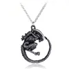 whole saleMQCHUN Movie Jewelry Punk Warrior Alien Goth Horror Giger Pendant Aliens  AVP Necklace Fans Christmas Cosplay Gift