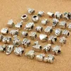 200PCS/LOT 40 Style Big Hole Loose Beads charm For Pandora DIY Jewelry Bracelet For European Bracelet&Necklace