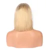 Brazilian Ombre Human Hair Lace Front Wigs With Baby Hair Straight 613# Blonde Pre-plucked Natural Hairline Lace Front Wigs For Black Women