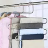 S-Type Multifunctionele Broek Hanger 5 Lagen Opknoping Kleding Hanger Rvs Opknoping Rack Multilayer Closet Opbergrek