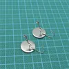 100pcs Stainless Steel French Ear Hook with 825mm Round Setting Tray for Glass Cabochons DIY Earring Finding2313173