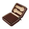 Watch Box Square 4-Slots Watch Organizer Portable Lightweight Synthetic Leather Storage Boxes Case Holder2612