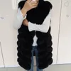 100% Fox Vest 2018 Kvinnors ganska varm kappa. Naturfärg Jacka Real Fur Coats S18101103