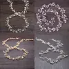 Розовые свадебные новобрачные науки Подружки невесты Серебро Handmade Rhinestone Pearl Fairband повязка на голову роскошные волосы Аксессуары для волос Chapinators Tiara Gold