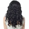 Långa peruker för kvinnor vågig syntetisk peruk svart cosplay naturlig ombre hår fest hög temperatur fiber